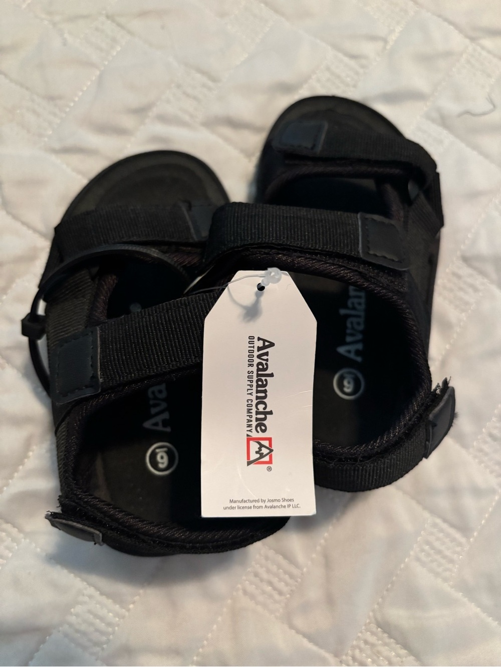 Avalanche Black Toddler Adjustable Outdoor Sandals